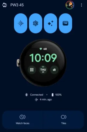 Google updated the Pixel Watch app with more Material 3 Expressive design